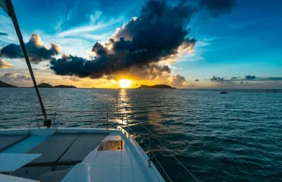 Evening light from the cockpit